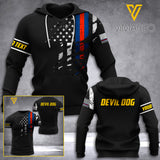 Devil Dog Soldier Customized 3D Printed Shirt GLD