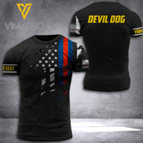 Devil Dog Soldier Customized 3D Printed Shirt GLD