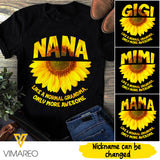 Personalized title grandma TSHIRT 3D PRINTED QA