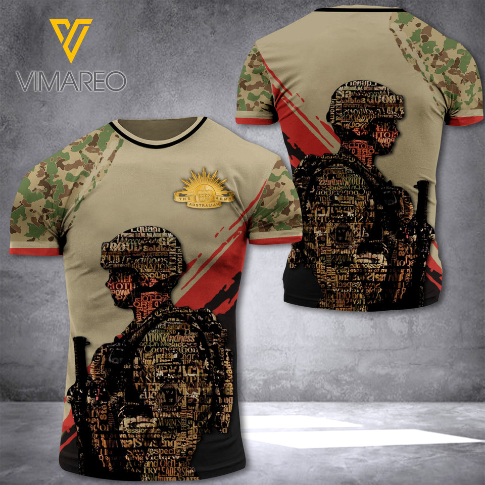 Australian CAMO TSHIRT 3D PRINTED SOL