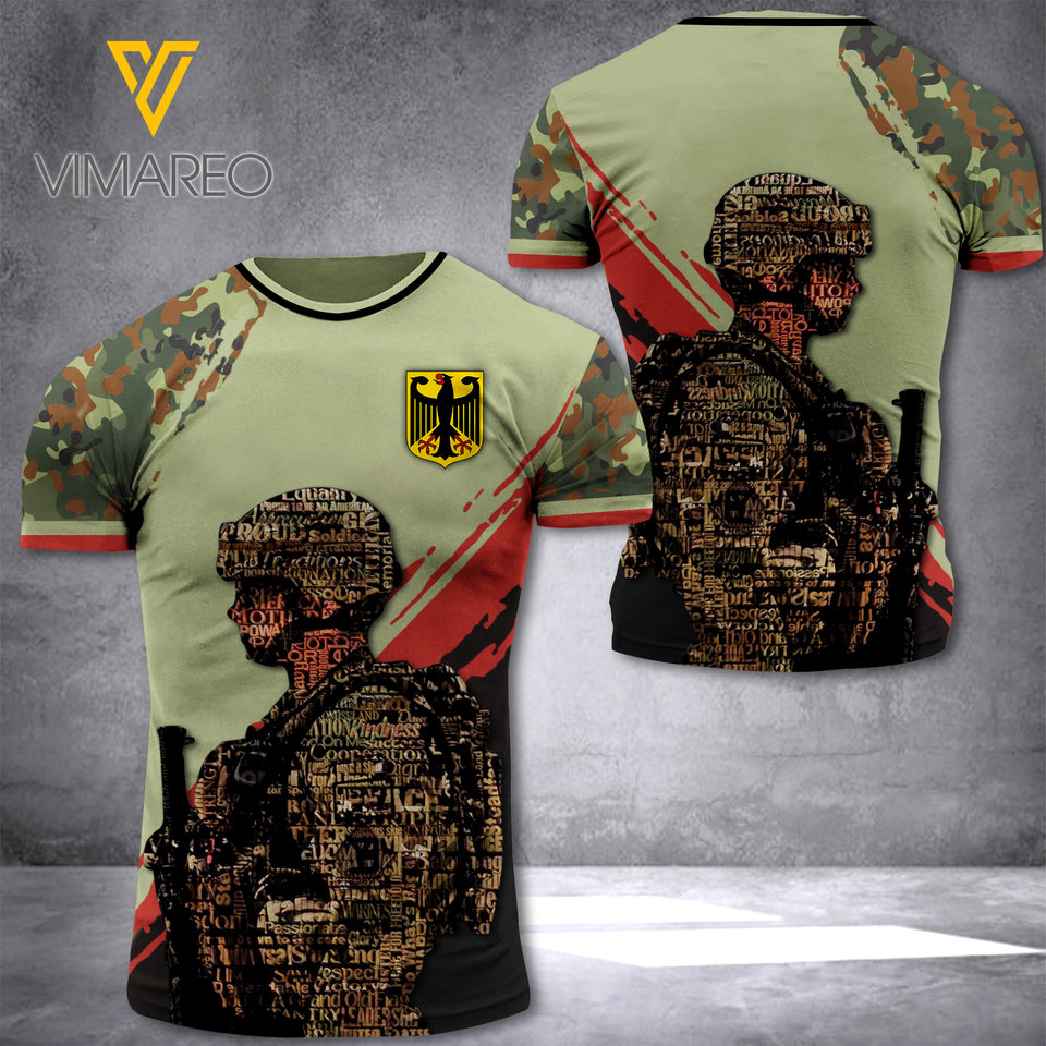 German CAMO TSHIRT 3D PRINTED SOL