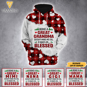 PERSONALIZED BEING A GREAT GRANDMA COMBO HOODIE + LEGGING 3D QTTQ2311