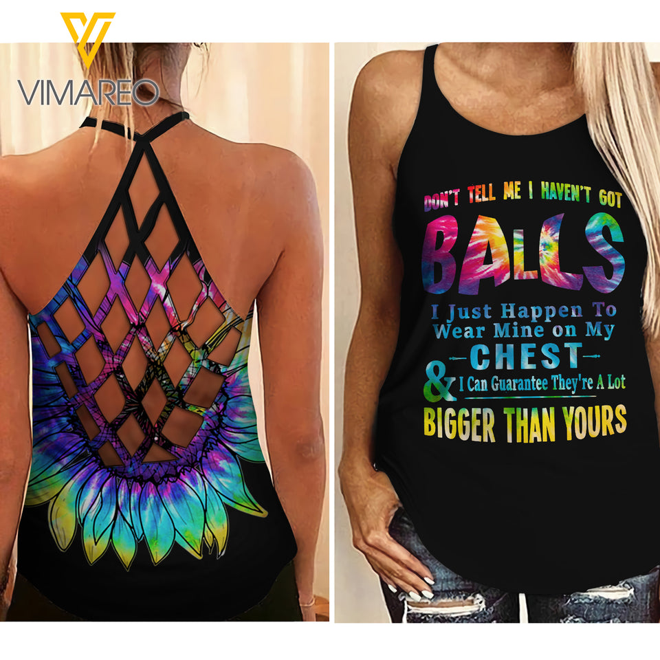Balls Criss-Cross Open Back Camisole Tank Top