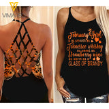 As February Girl Criss-Cross Open Back Camisole Tank Top Legging TVMR