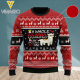 Llama leaning 3D KNITTING WOOL SWEATER