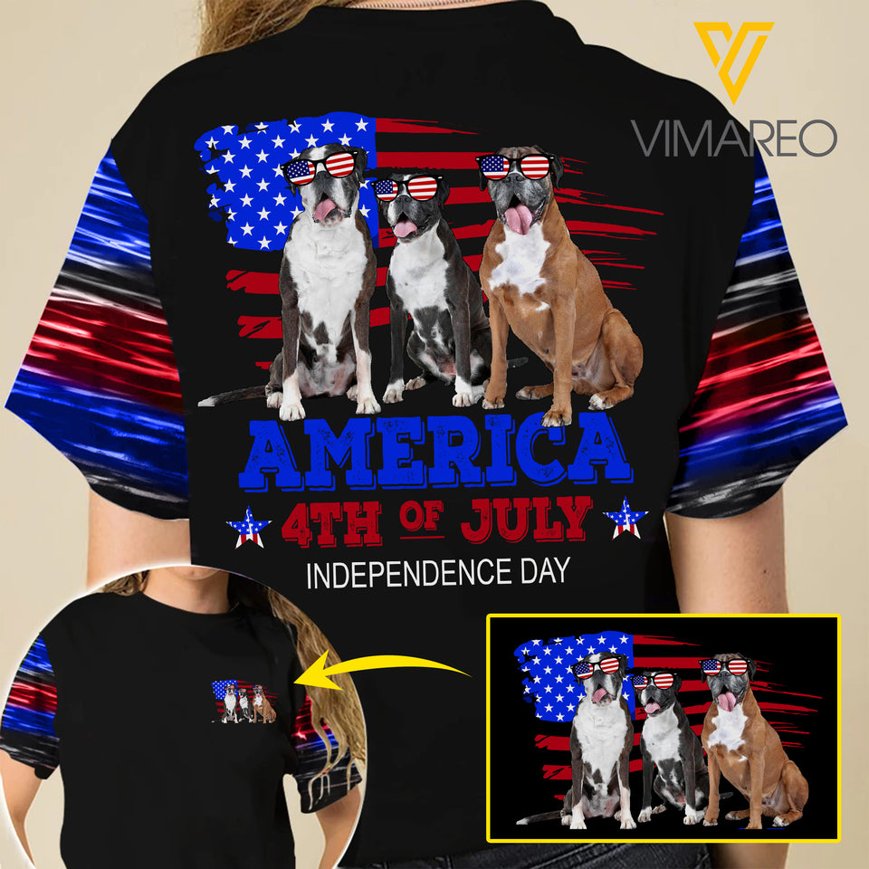 BOXER DOG T-SHIRT 3D PRINTED