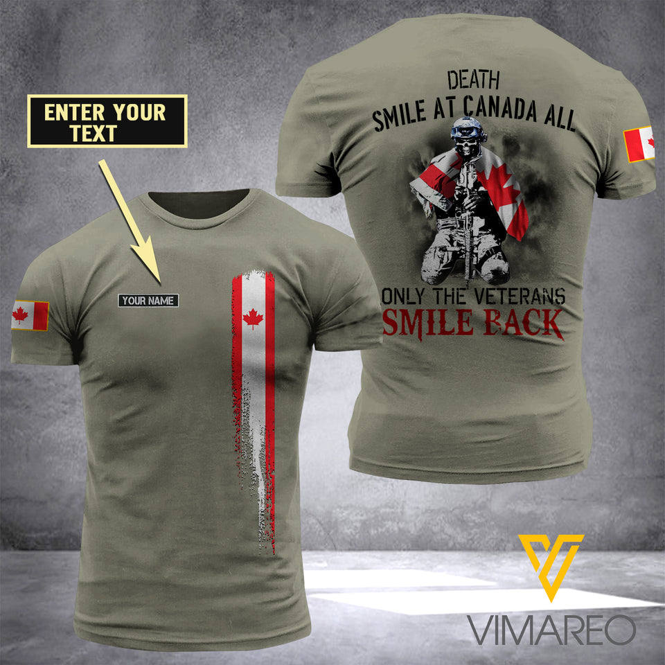 Customized CANADA Army 3D Printed TShirt 1304NGBA