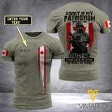 Customized CANADA Army 3D Printed TShirt 0804NGBA