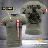 Customized CANADA Army 3D Printed TShirt 0904NGBA