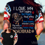 Love Dachshund t-shirt 3d printed Eza220621