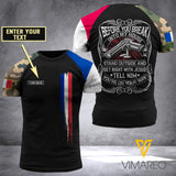 Customized FRENCH Army Flag 3D PRINTED SHIRT 0604NGBA