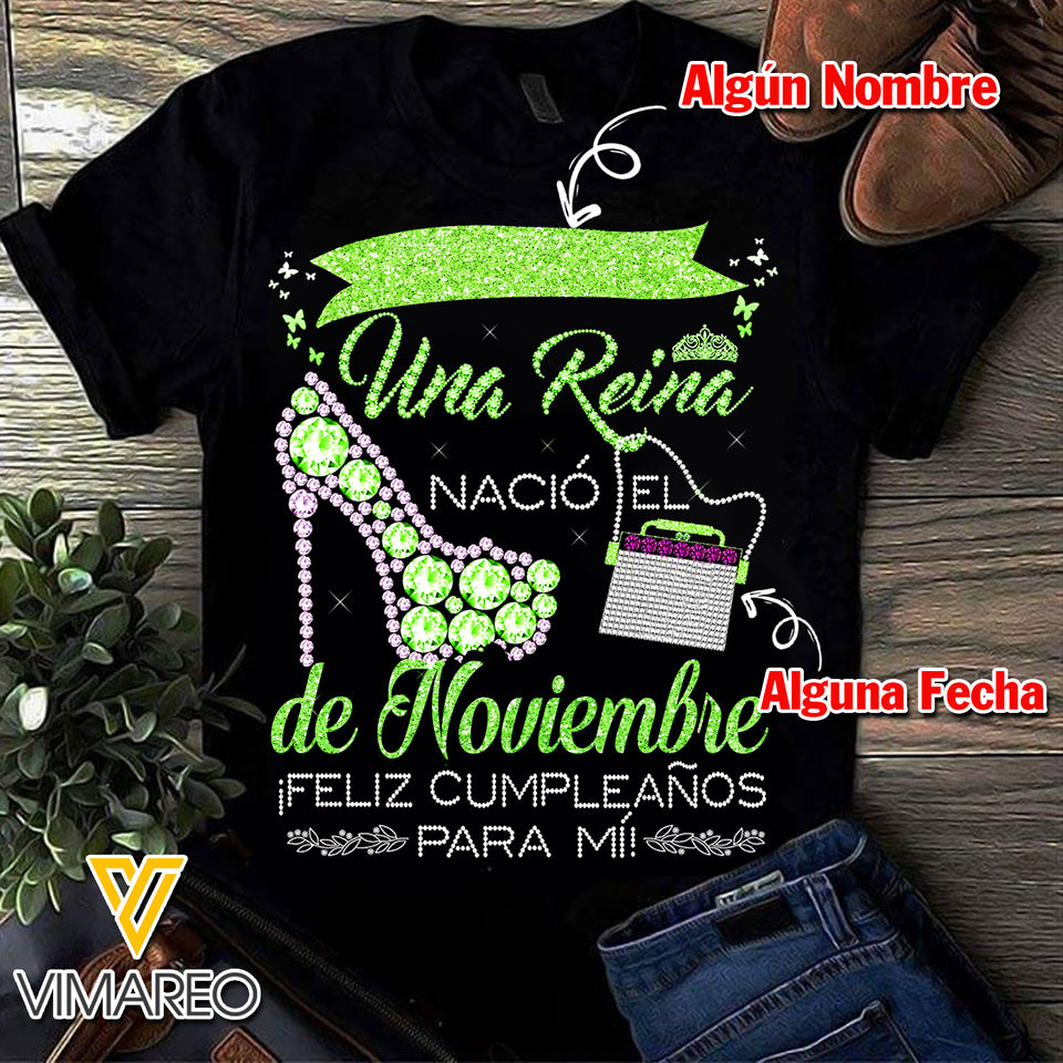 PERSONALIZED NOVEMBER TSHIRT 3D PRINTED NEY110A