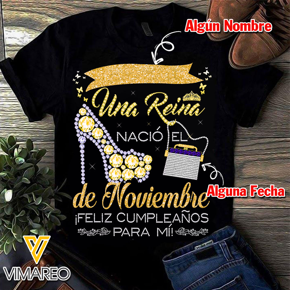 PERSONALIZED NOVEMBER TSHIRT 3D PRINTED NEY110A