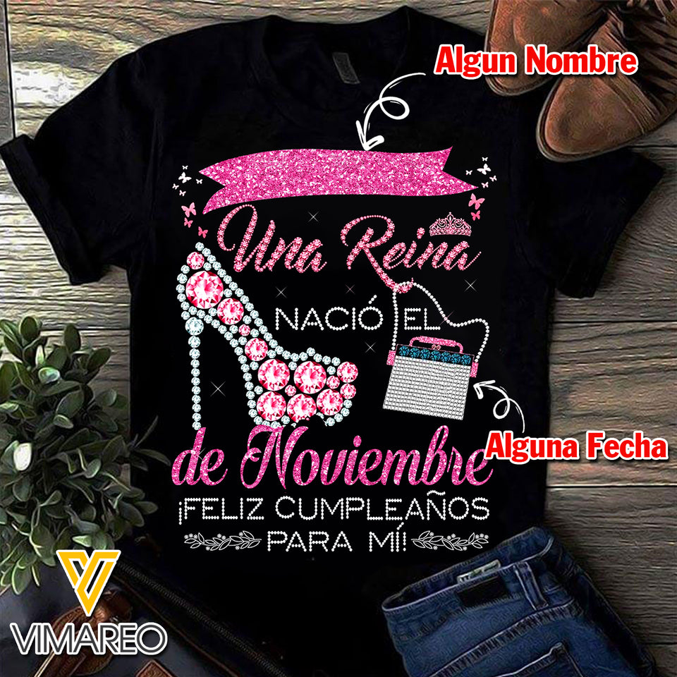 PERSONALIZED NOVEMBER TSHIRT 3D PRINTED NEY110A