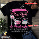 PERSONALIZED NOVEMBER TSHIRT 3D PRINTED NEY110A