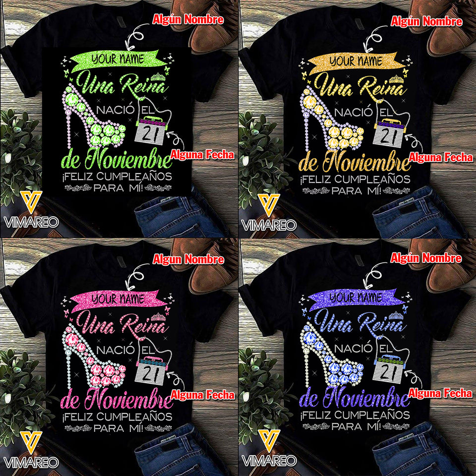 PERSONALIZED NOVEMBER TSHIRT 3D PRINTED NEY110A