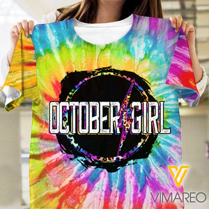 October Girl Tie Dye Tshirt Printed JUE-MA18