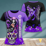 FIGHT LIKE A GIRL - Pancreatic Cancer Awareness TSHIRT 3D PRINTED OCT-MA01