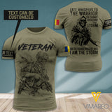 Customized Romania Soldier 3D Printed Combat Shirt EZA220721