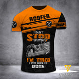 ROOFER T SHIRT 3D PRINTED TMTL NEW