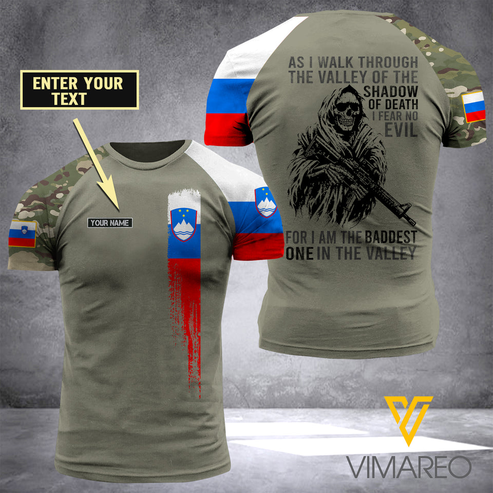 Customized Slovenia Soldier Shadow 3D Printed Combat Shirt EZA104