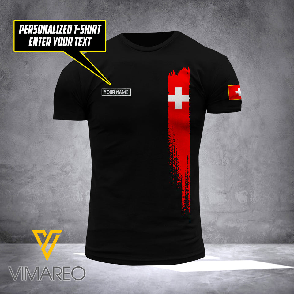 Customized Swiss Combat 3D Printed  Shirt EZA3006