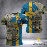 SWEDEN ARMY CAMO CUSTOMIZE T SHIRT 3D PRINTED TMTL GAP