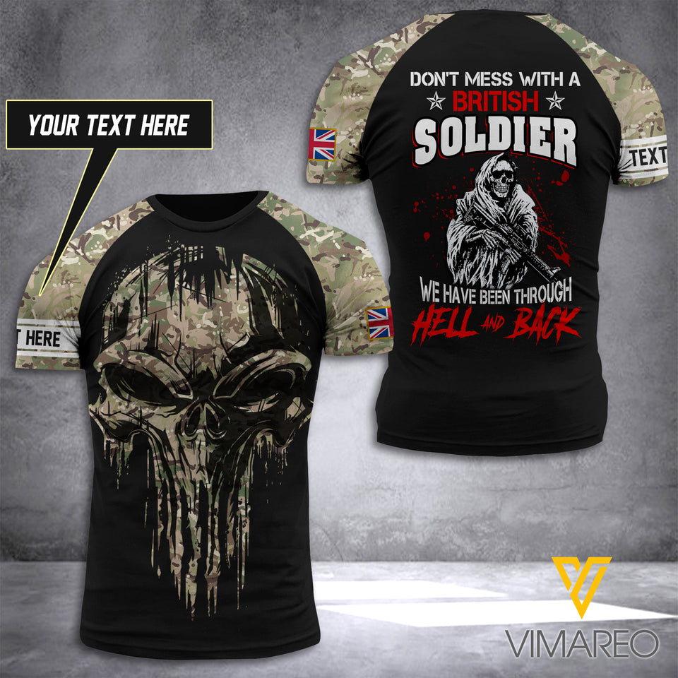 Customized British Soldier 3D Printed Combat Shirt EZA100621