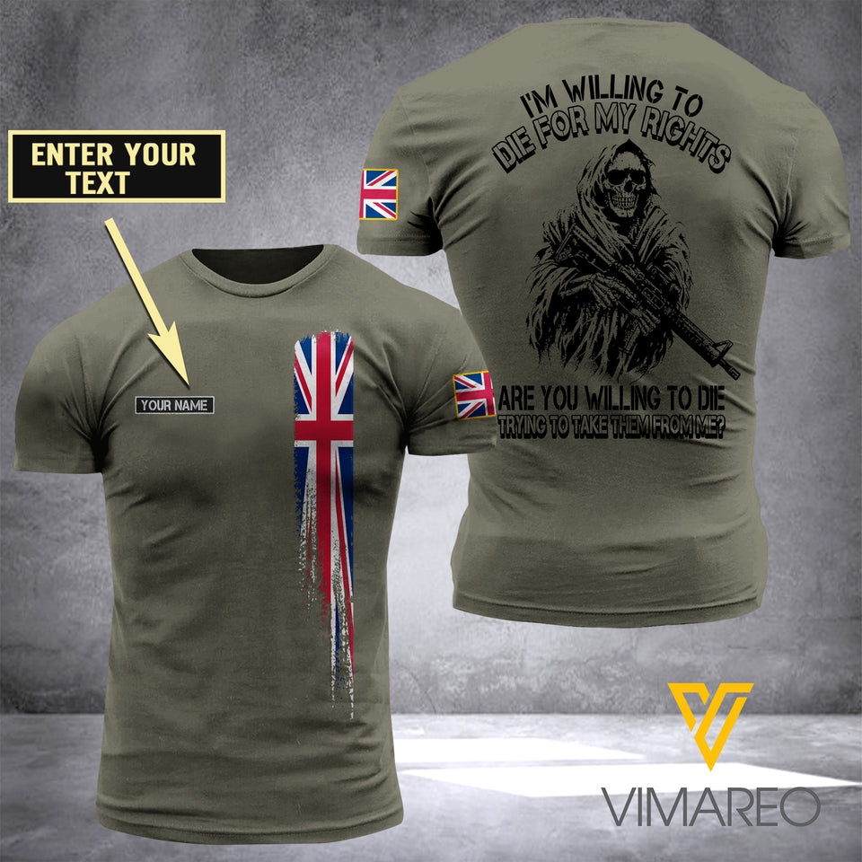 Customized British Soldier 3D Printed Shirt ZA064