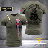 Customized British Soldier 3D Printed Shirt ZA064