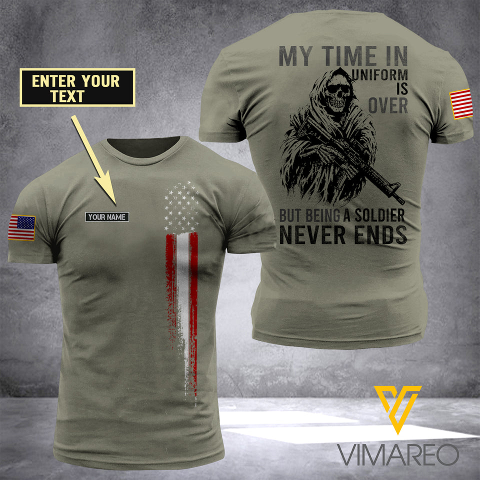 PHN PERSONALIZED US ARMY TSHIRT 3D PRINTED APR-MA14