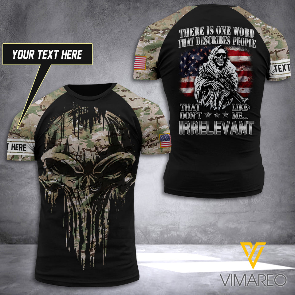 Customized US Soldier 3D Printed Combat Shirt EZA0406