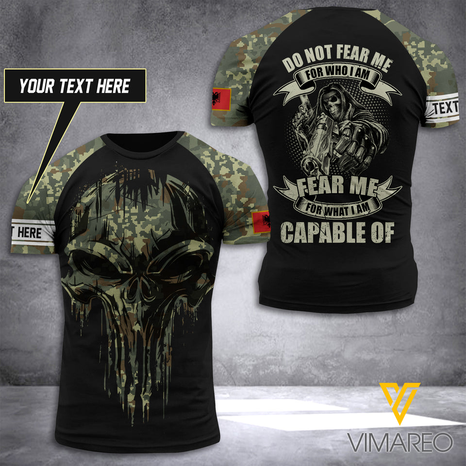 Customized Albania Soldier 3D Printed Combat Shirt EZA1906