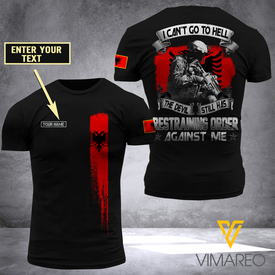 Customized Albania Soldier 3D Printed Combat Shirt EZA240621