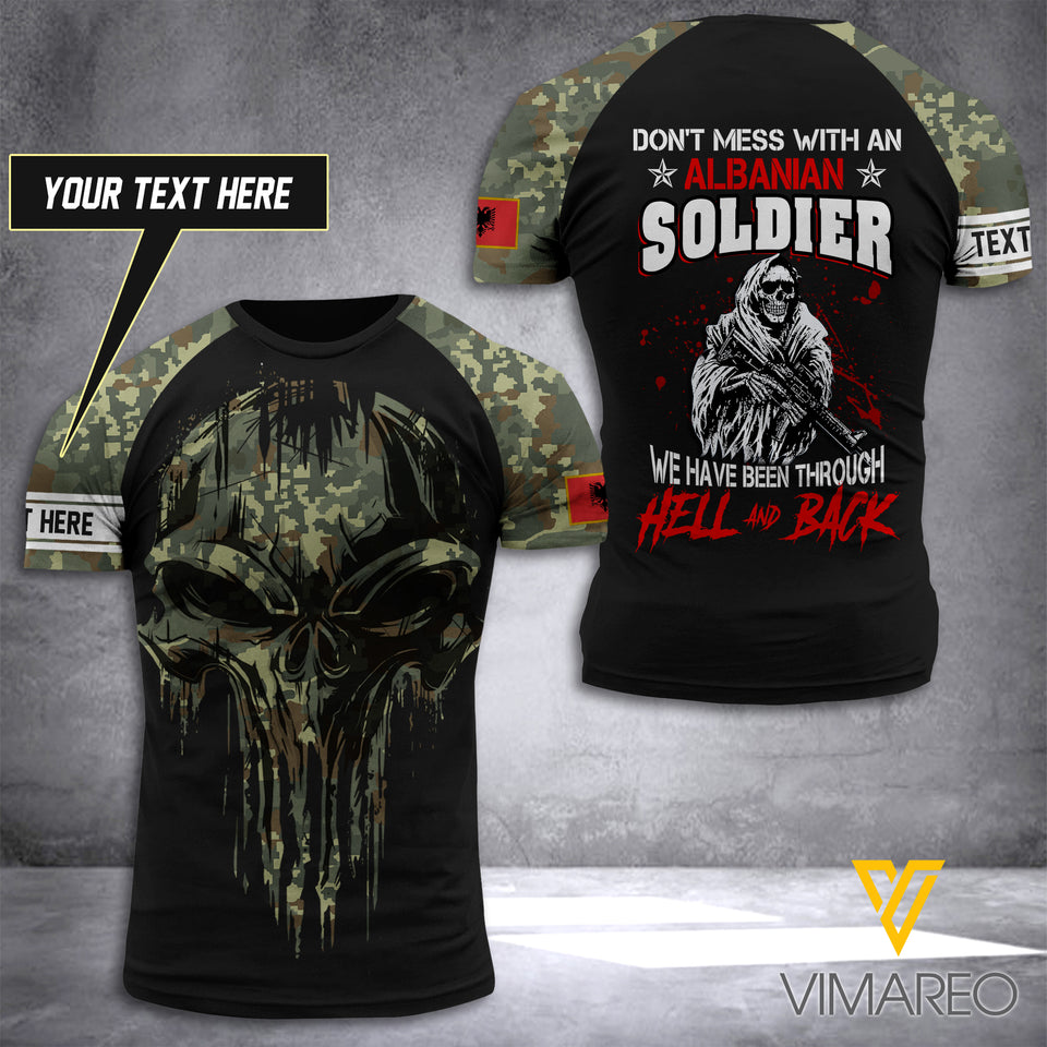 Customized Albania Soldier 3D Printed Combat Shirt EZA110621