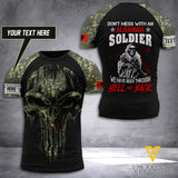Customized Albania Soldier 3D Printed Combat Shirt EZA110621