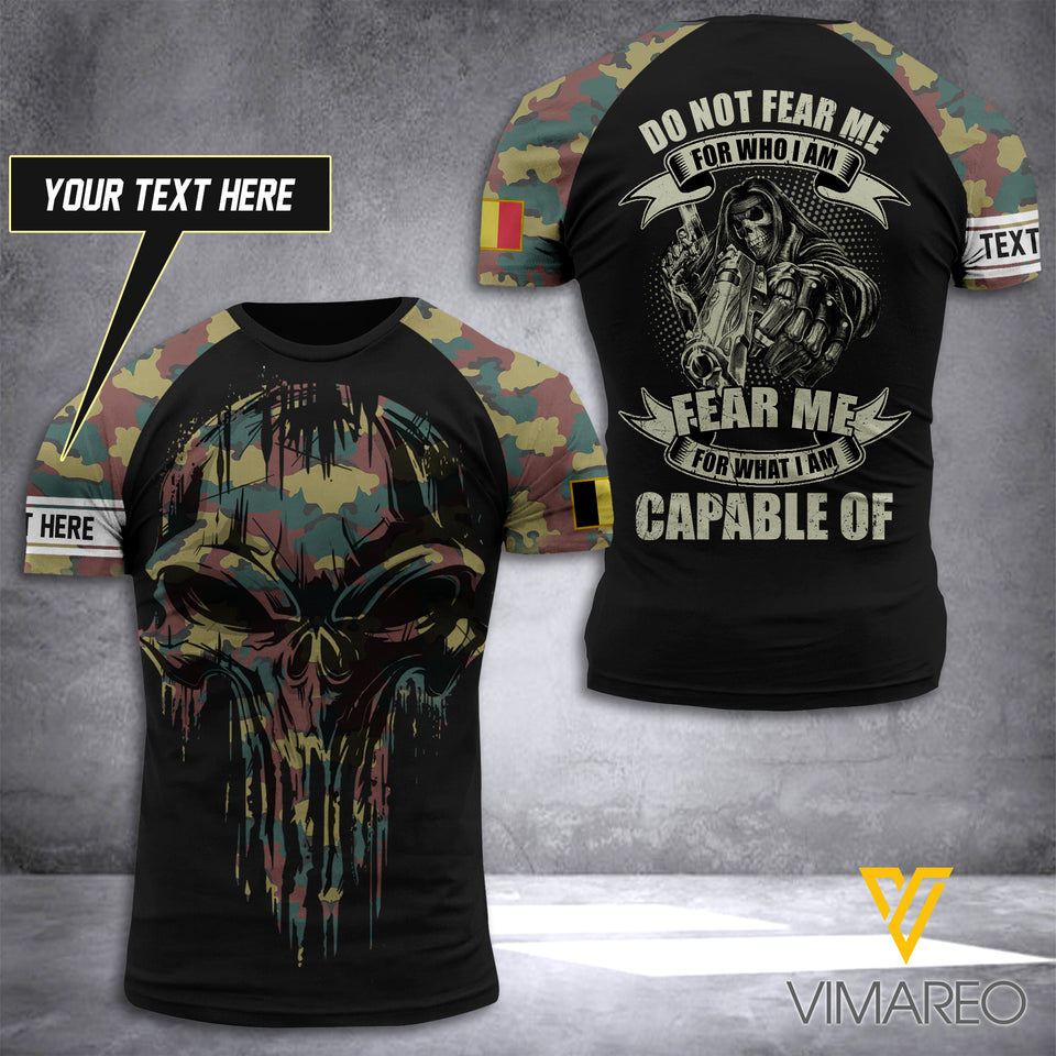 Customized Belgian Soldier 3D Printed Combat Shirt EZA1906