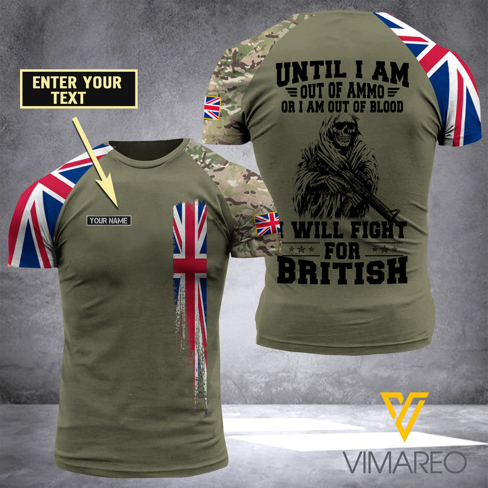 Customized British Veteran Soldier 3D Printed Combat Shirt EZA210521