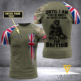 Customized British Veteran Soldier 3D Printed Combat Shirt EZA210521