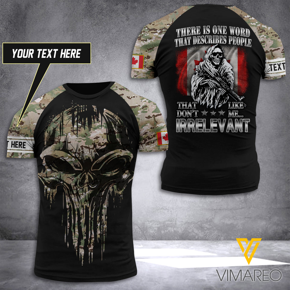 Customized Canadian Soldier 3D Printed Combat Shirt EZA0406