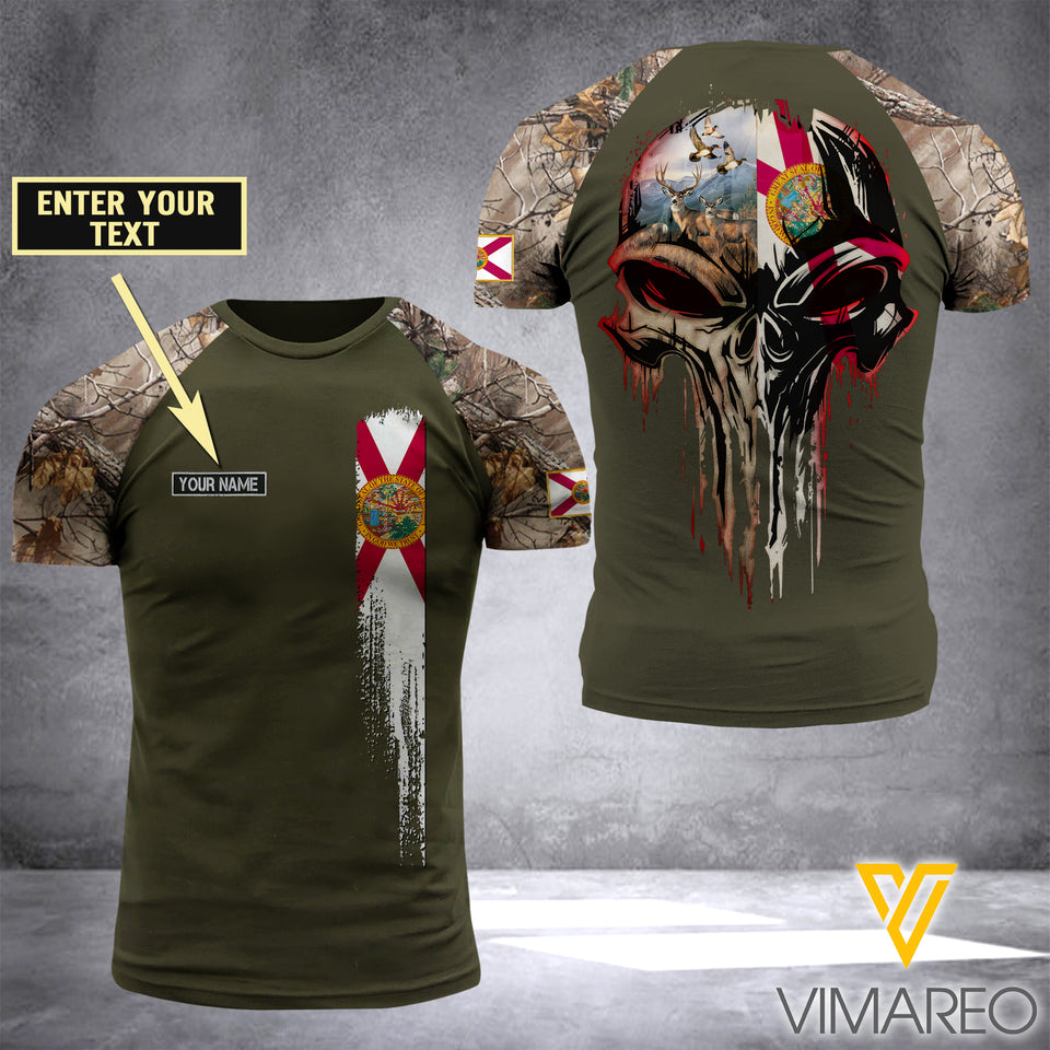 Customized Florida Hunter 3D Printed Combat Shirt EZA0207