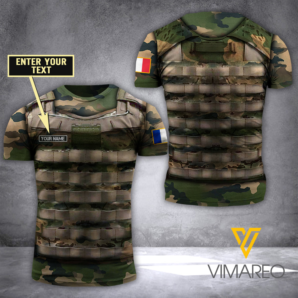 french ARMOR CAMO CUSTOMIZE T SHIRT 3D PRINTED TMTL