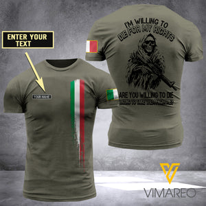 Customized Italian Soldier 3D Printed Shirt ZA064