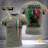 Customized Italy Army 3D Printed TShirt 0804NGBA