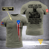 Customized Puerto rico Army 3D Printed TShirt 0904NGBA