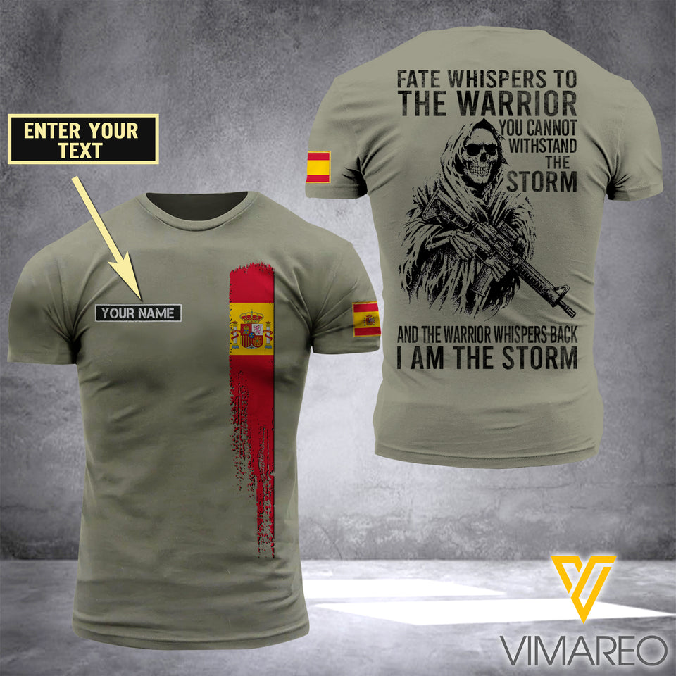 Customized Spanish Soldier 3D Printed Storm Shirt EZA134