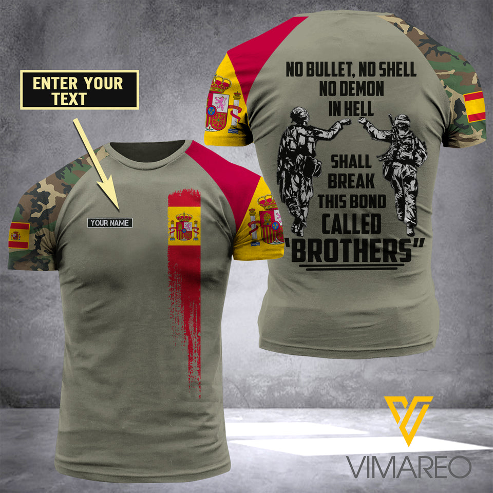 Customized Spanish Soldier 3D Printed Combat Shirt EZA250621
