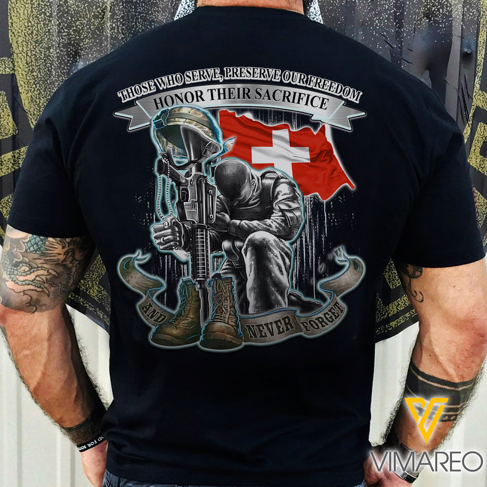 Switzerland  VETERAN T SHIRT 3D PRINTED 1305NGBA