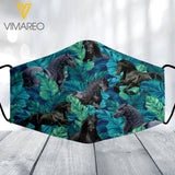 FRIESIAN HORSE HAWAII PATTERN 3D NORMAL MASK TNVQ0909