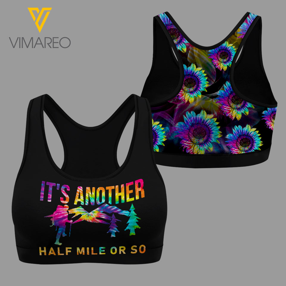 HIKING GIRL SUNFLOWER TIE DYE SPORT BRA/LEGGING